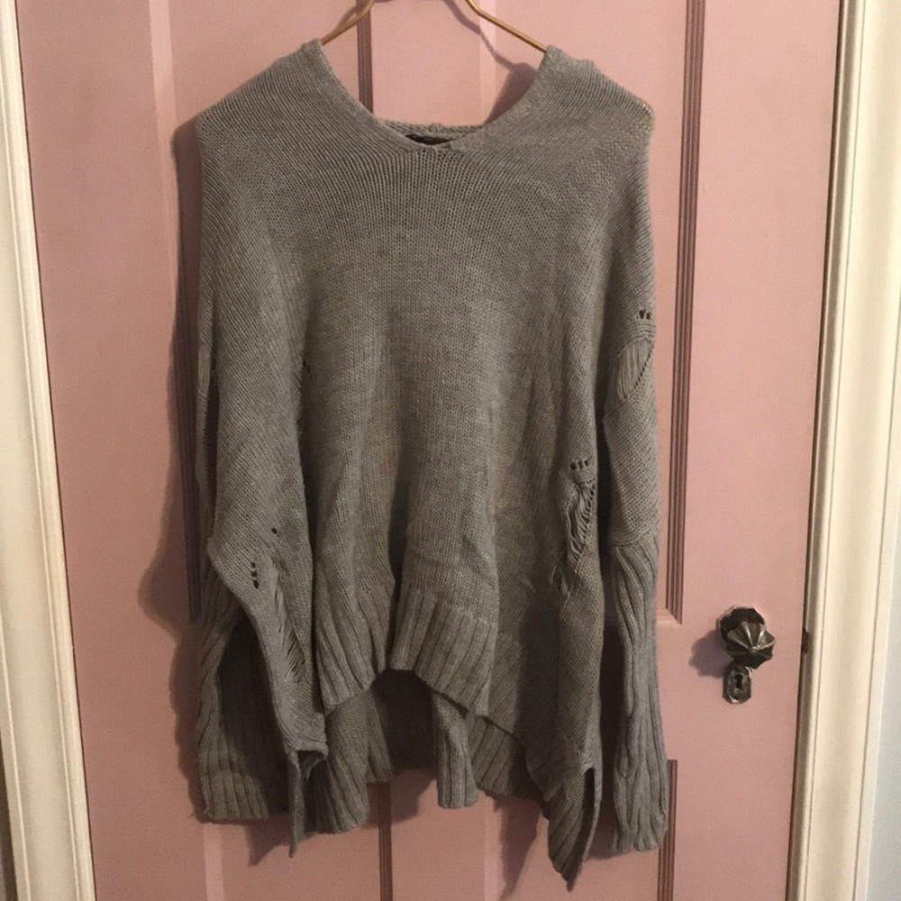 Romeo + Juliet Distressed Hooded Sweater